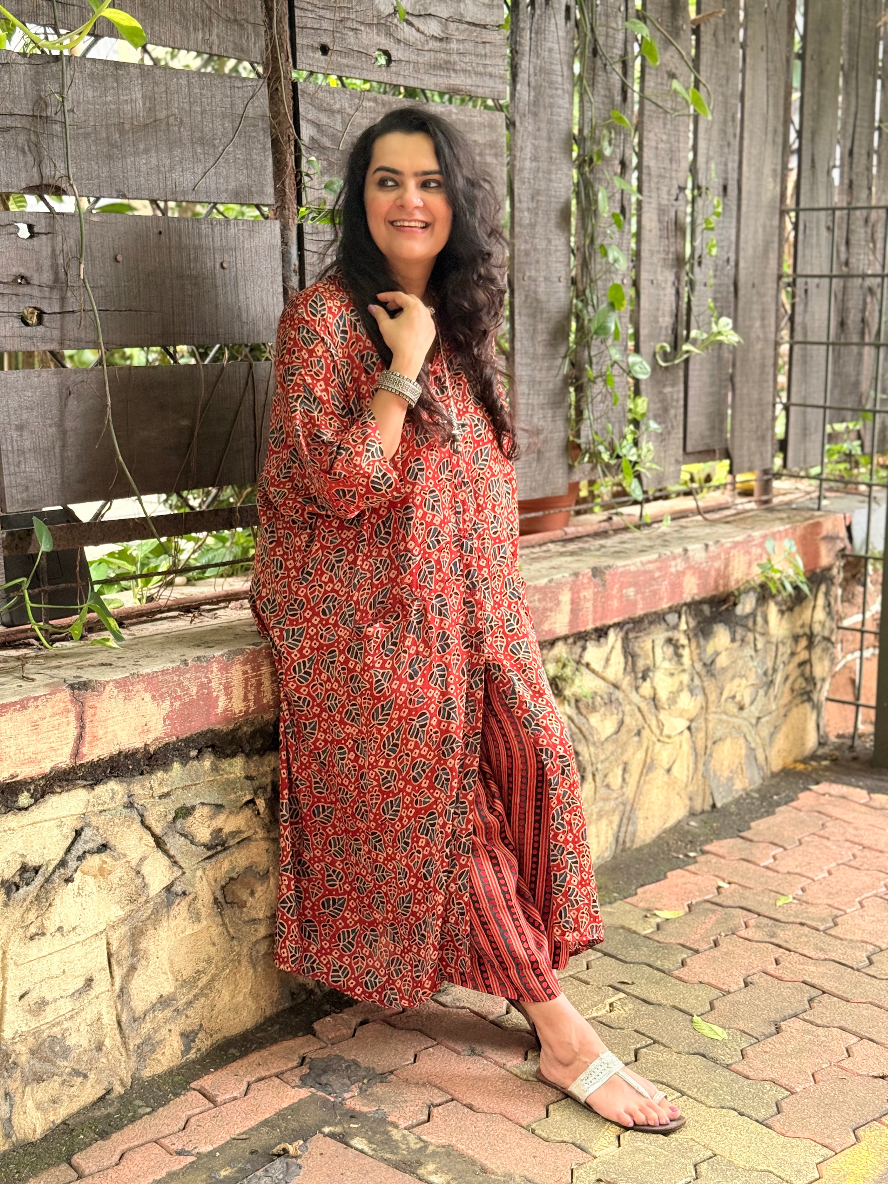 Ajrak Antifit Set - Red