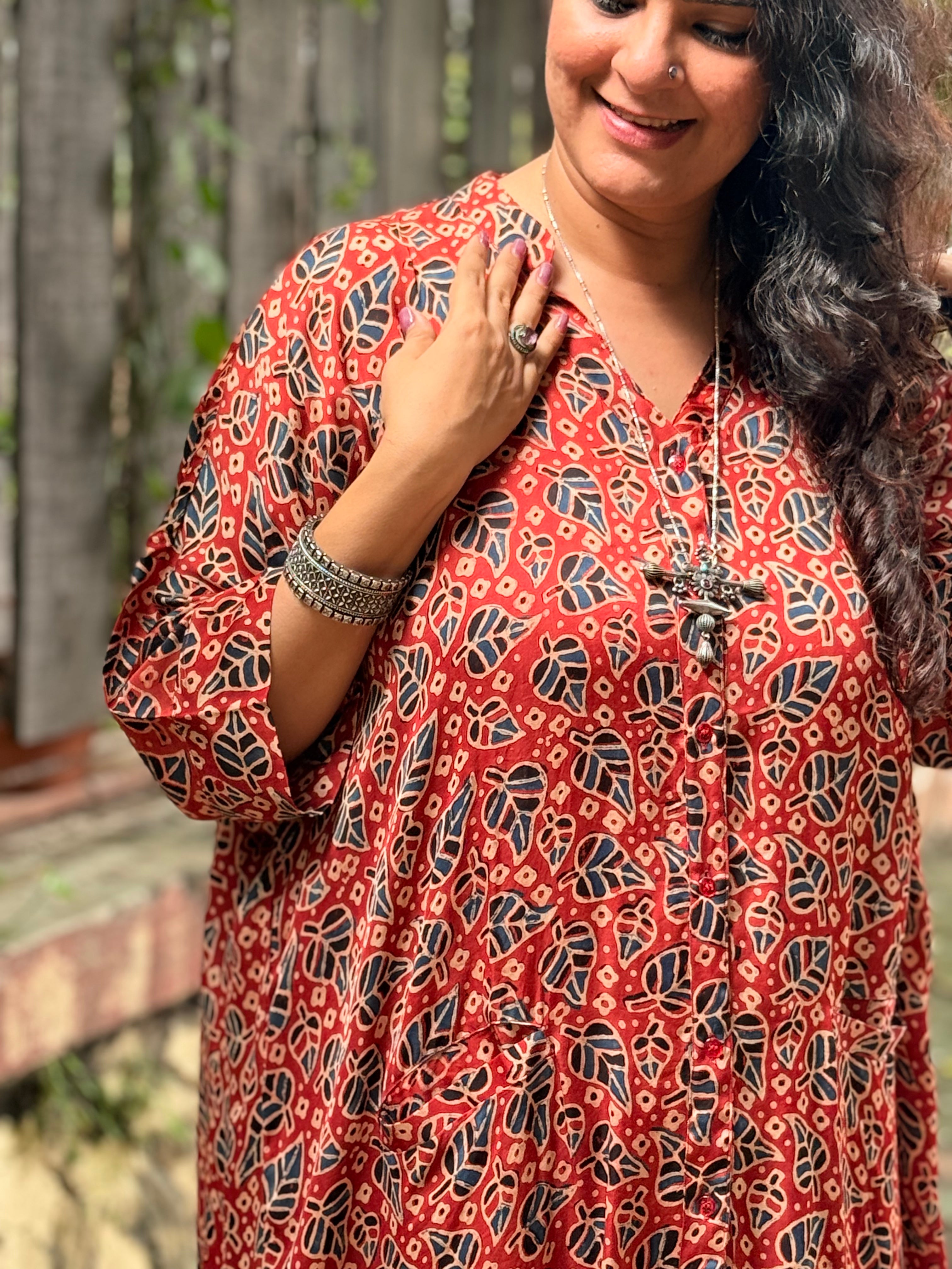 Ajrak Antifit Set - Red