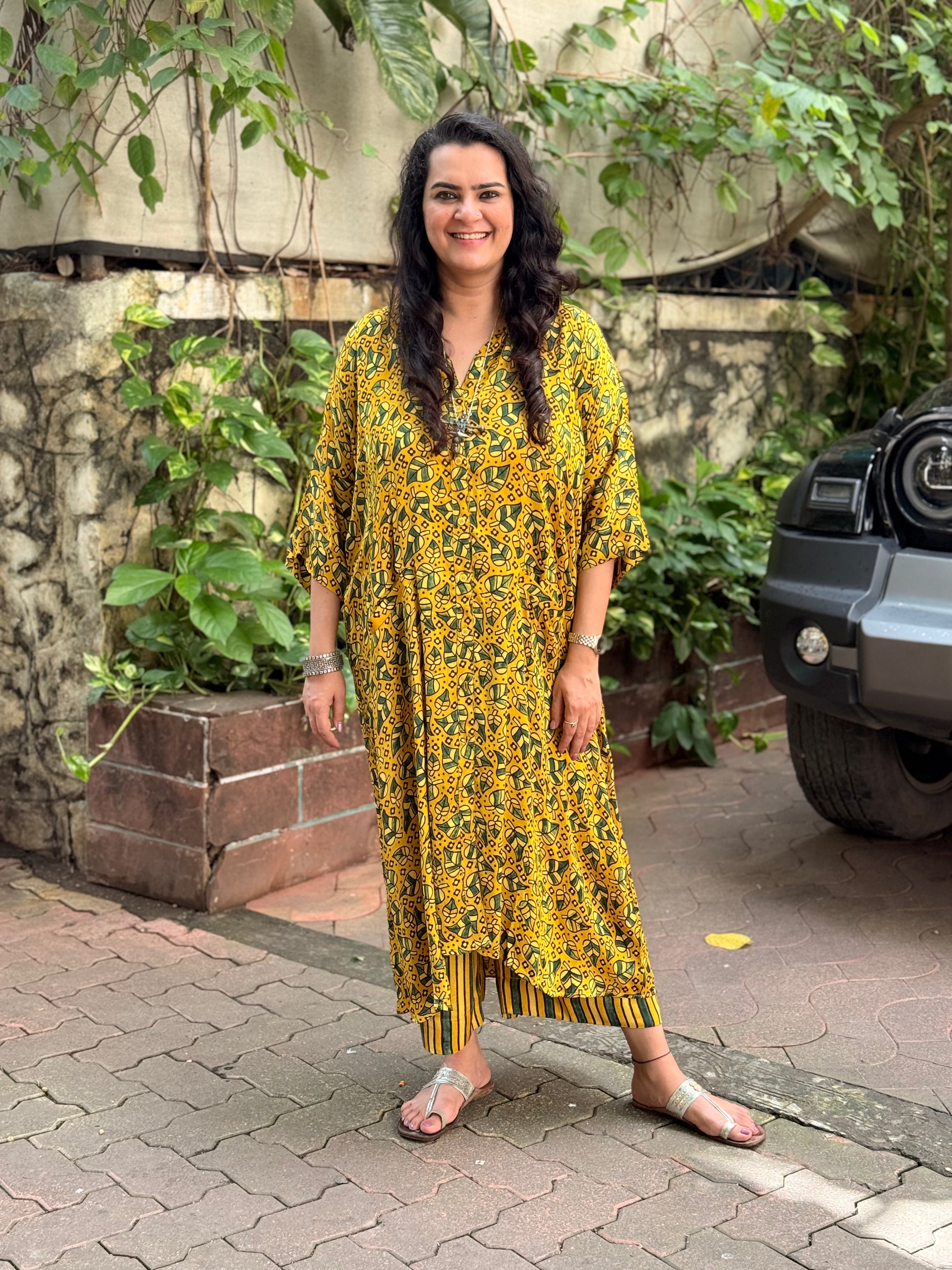Ajrak Antifit Set - Mustard