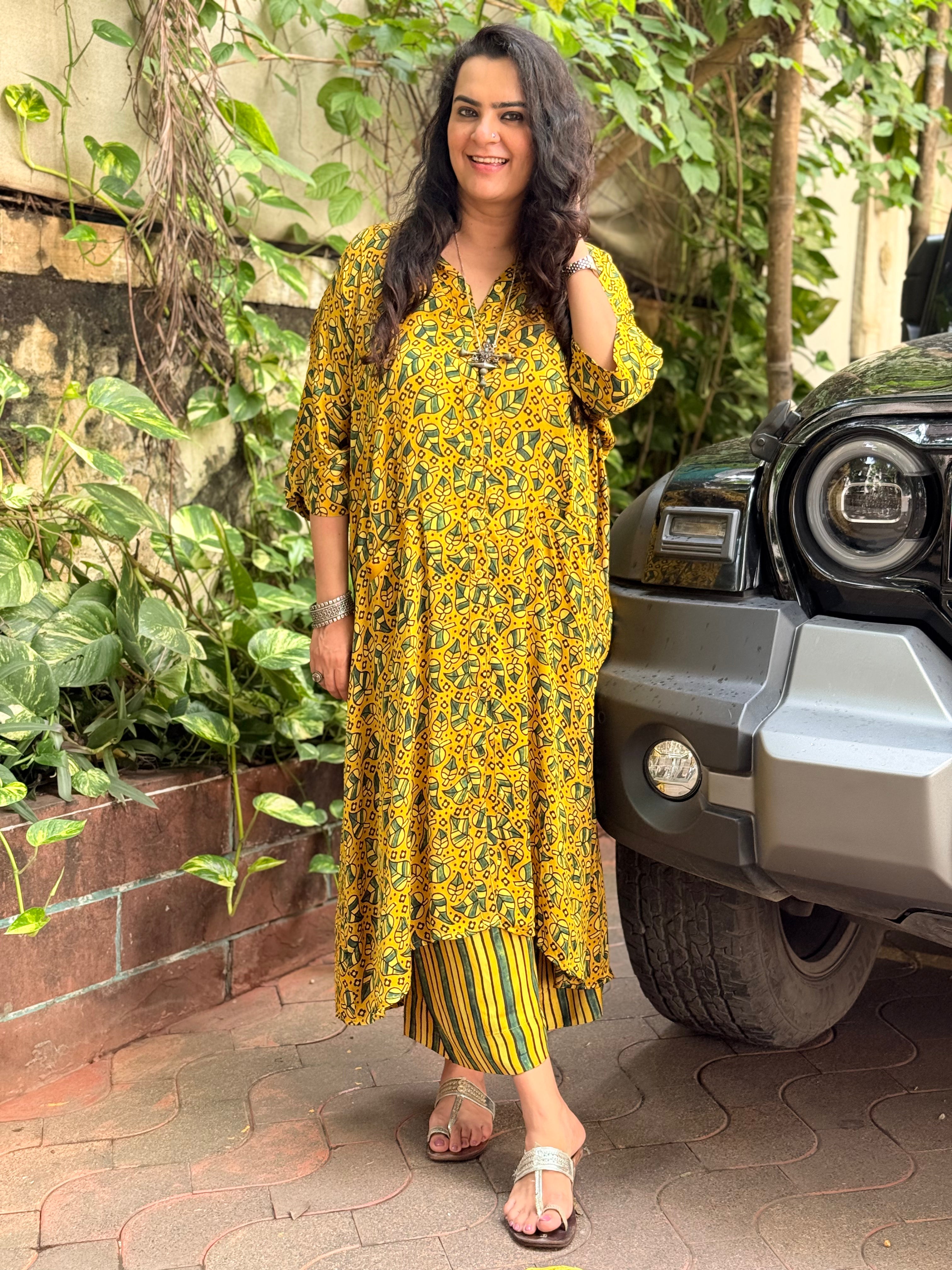 Ajrak Antifit Set - Mustard