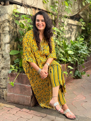 Ajrak Antifit Set - Mustard