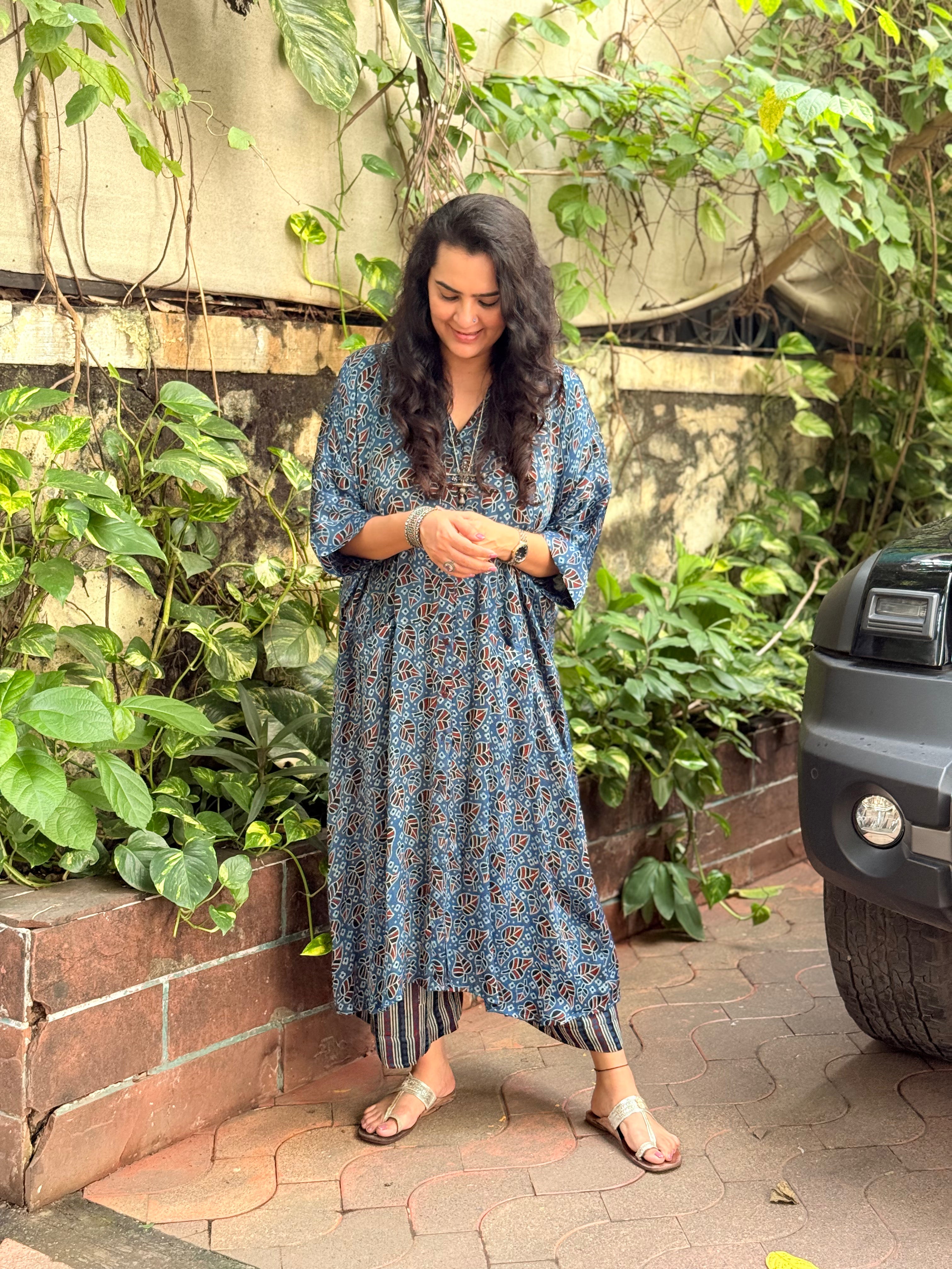 Ajrak Antifit Set - Indigo