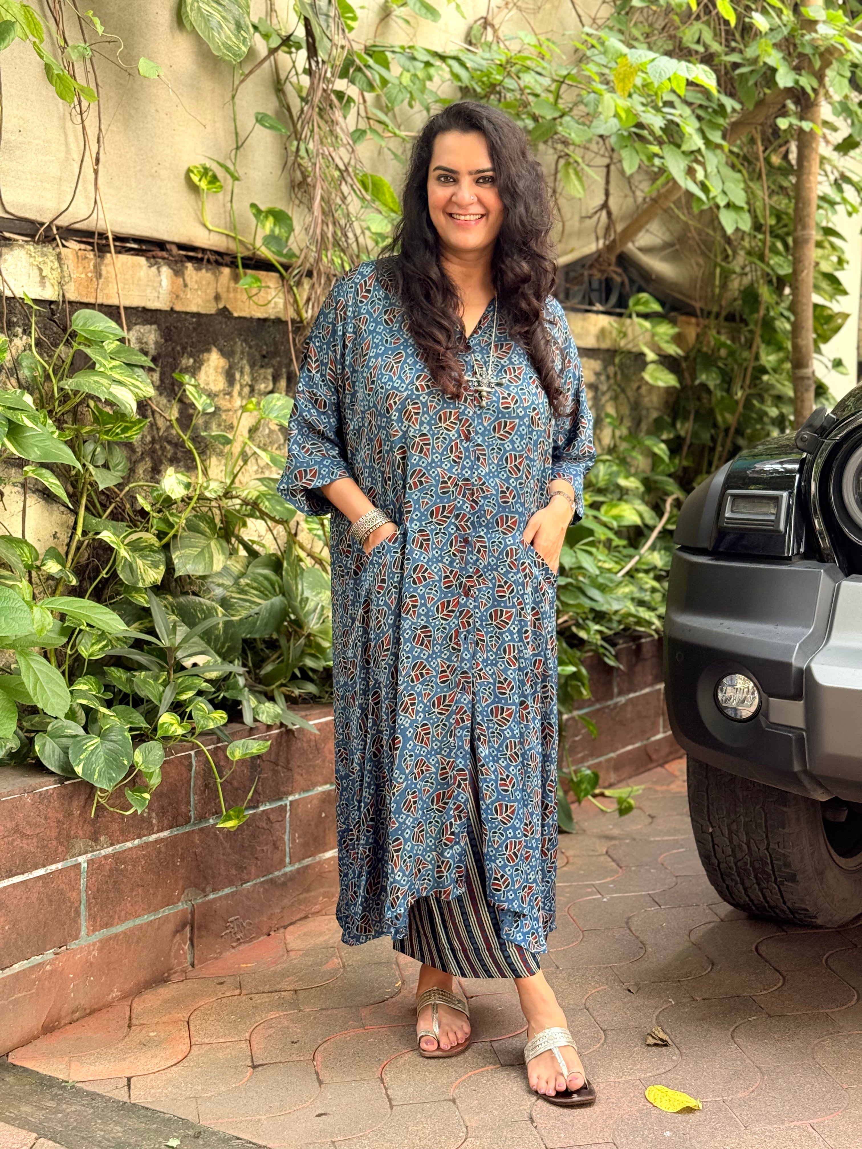 Ajrak Antifit Set - Indigo