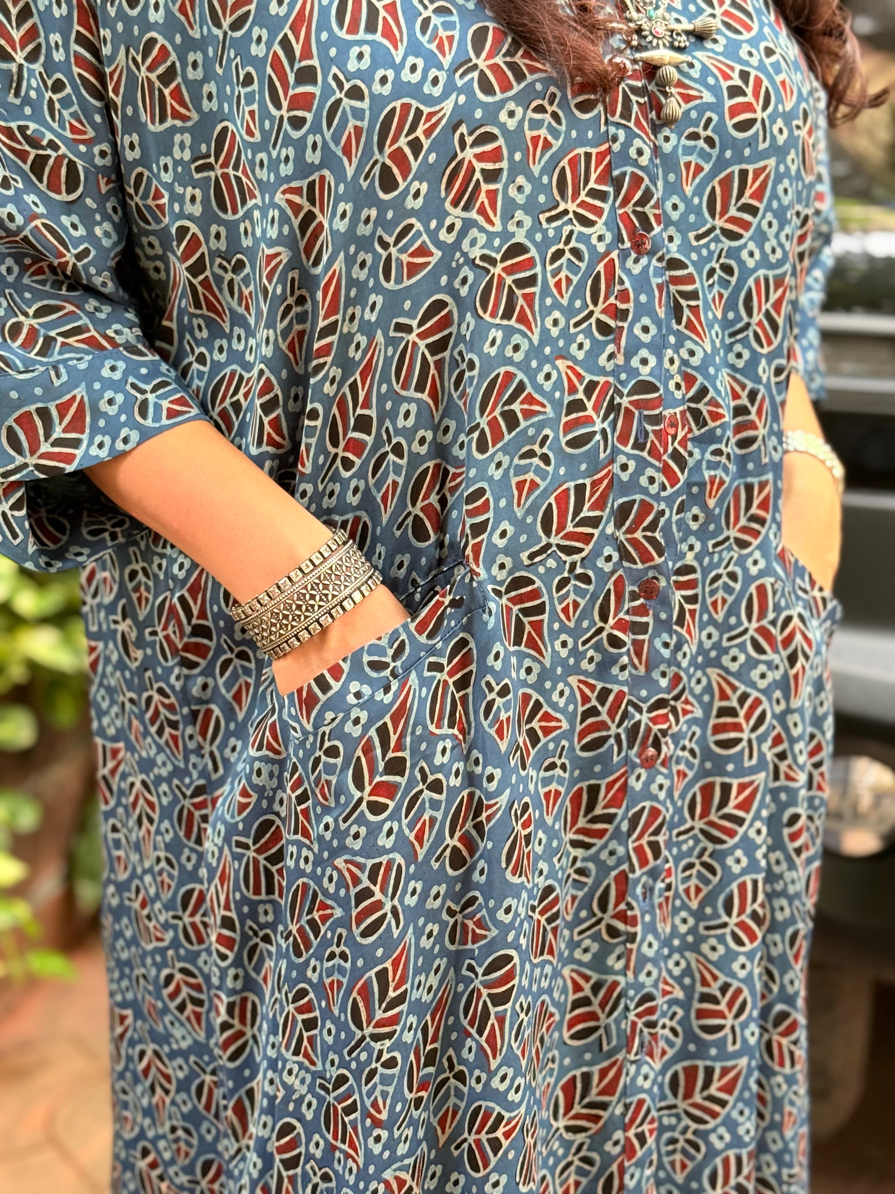 Ajrak Antifit Set - Indigo