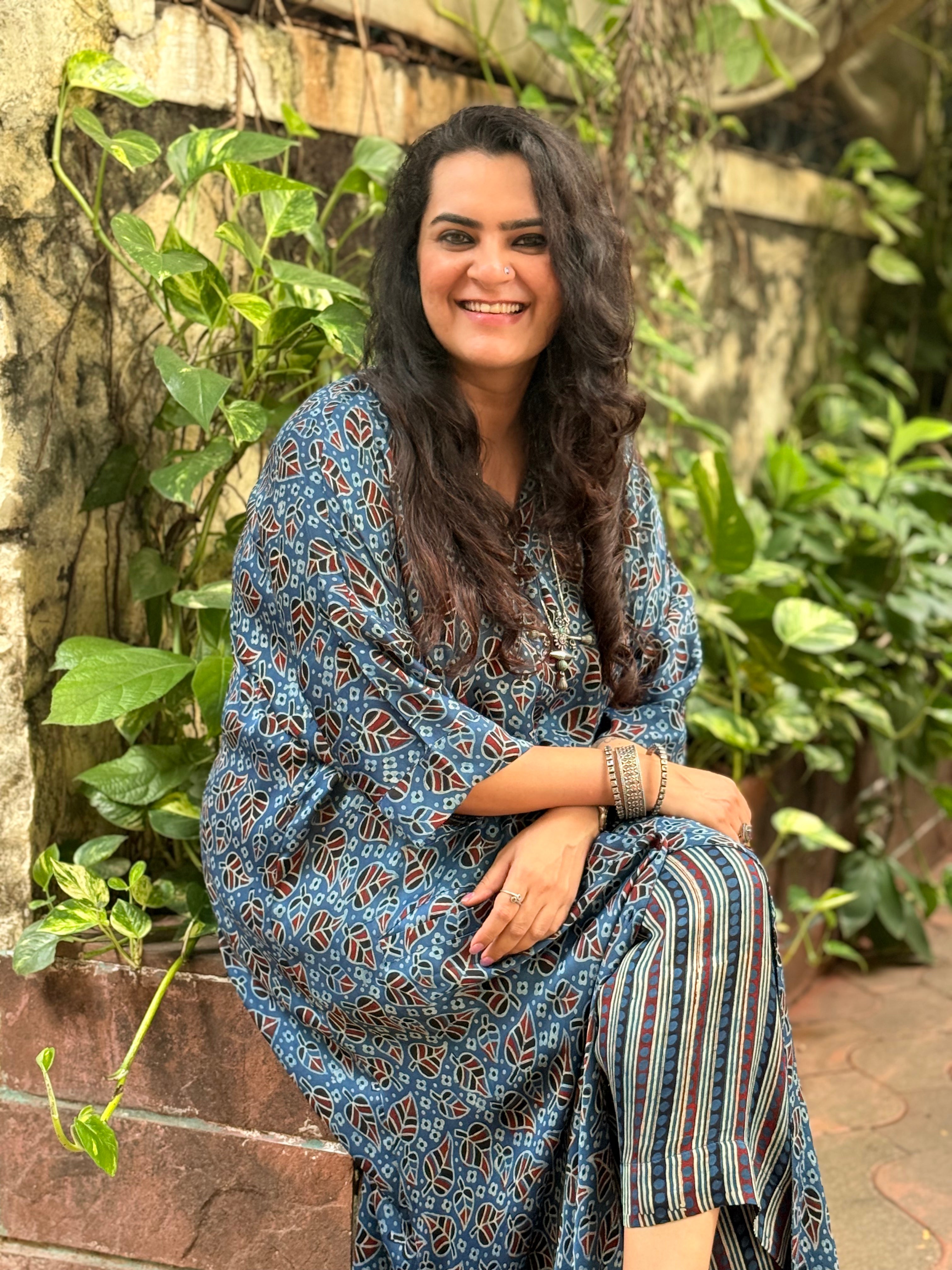 Ajrak Antifit Set - Indigo