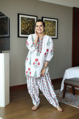 Crimson Bloom Kurta Set