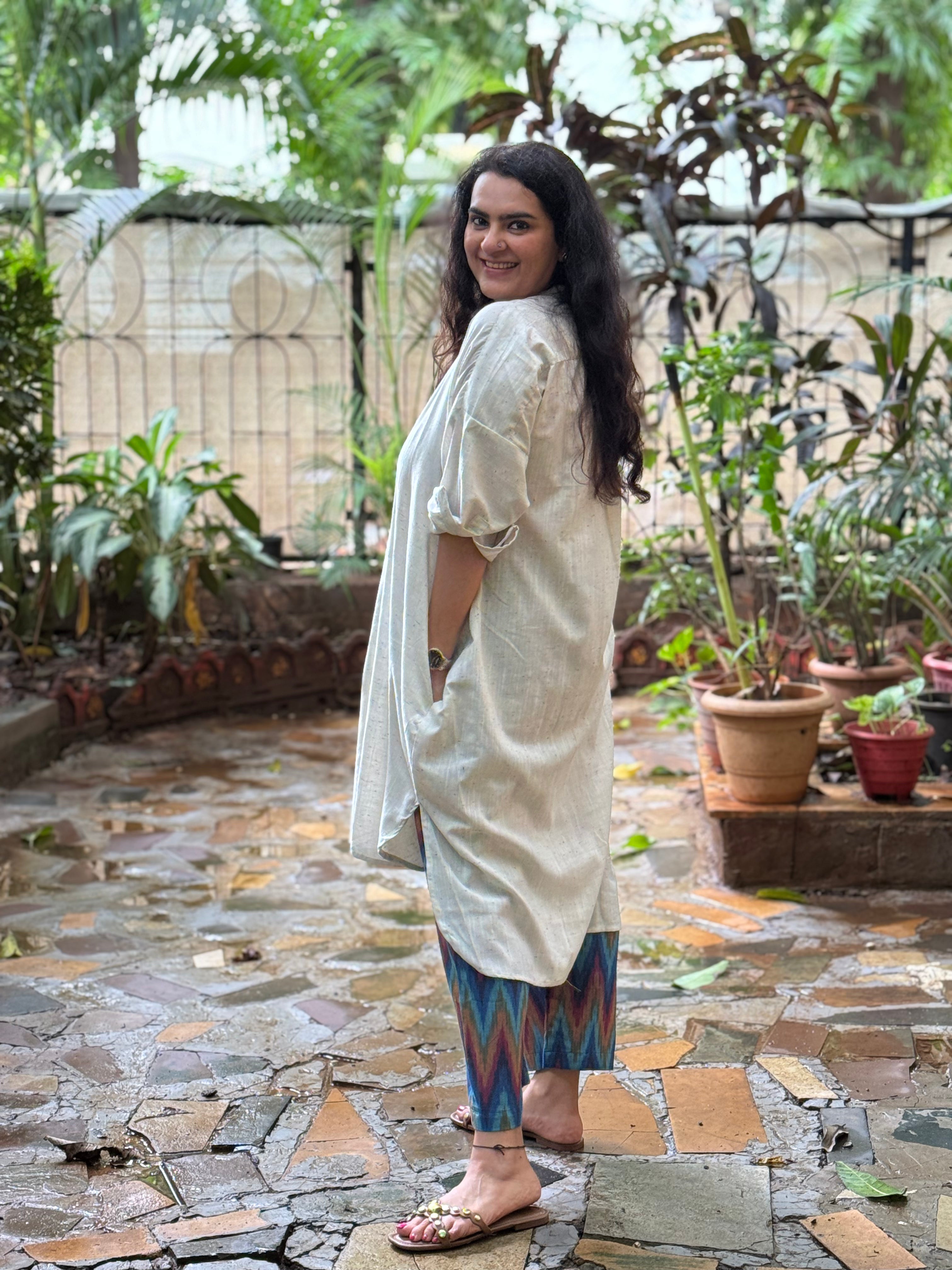 Ivory Bloom - Slate Blue