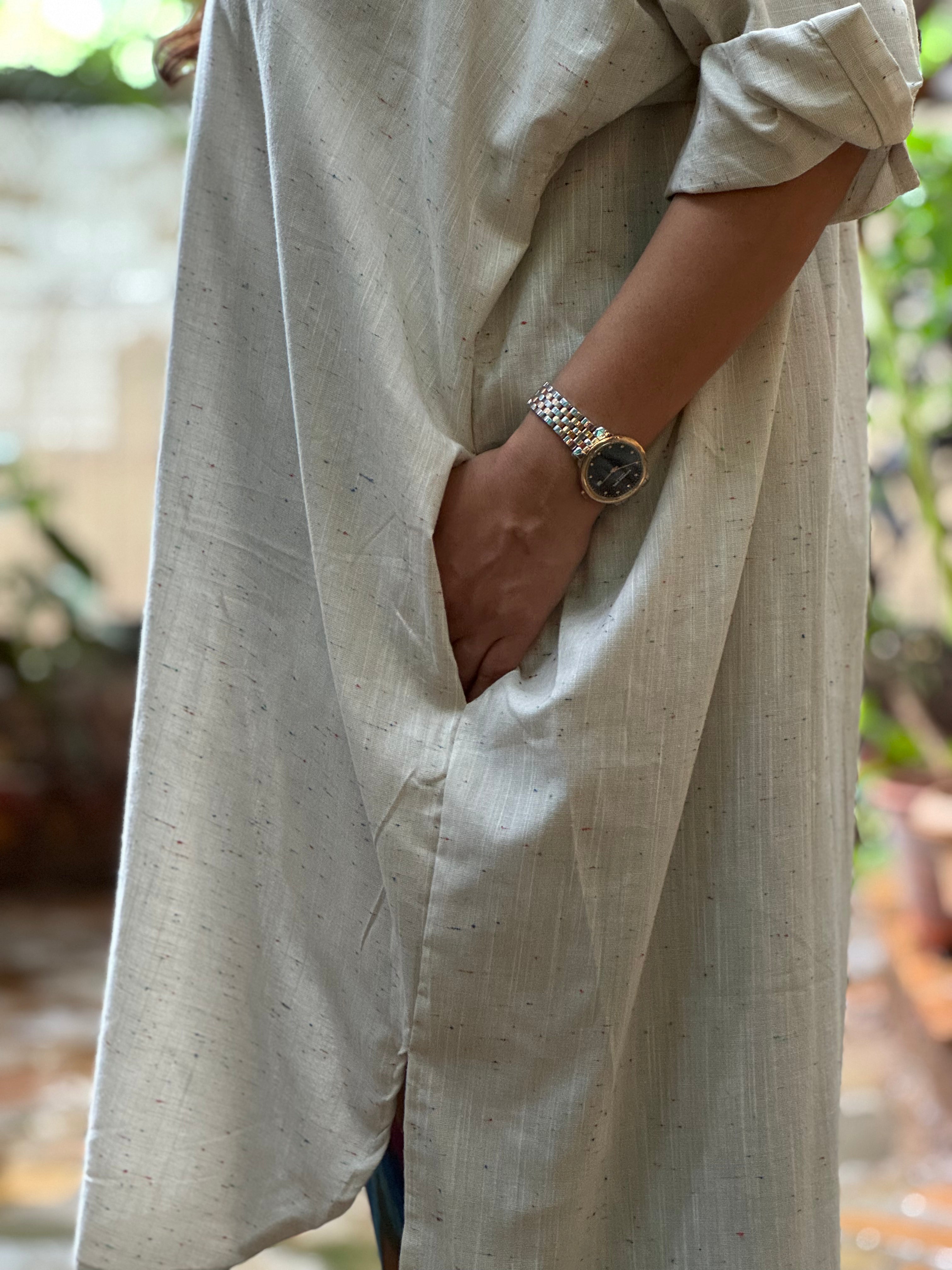 Ivory Bloom - Slate Blue