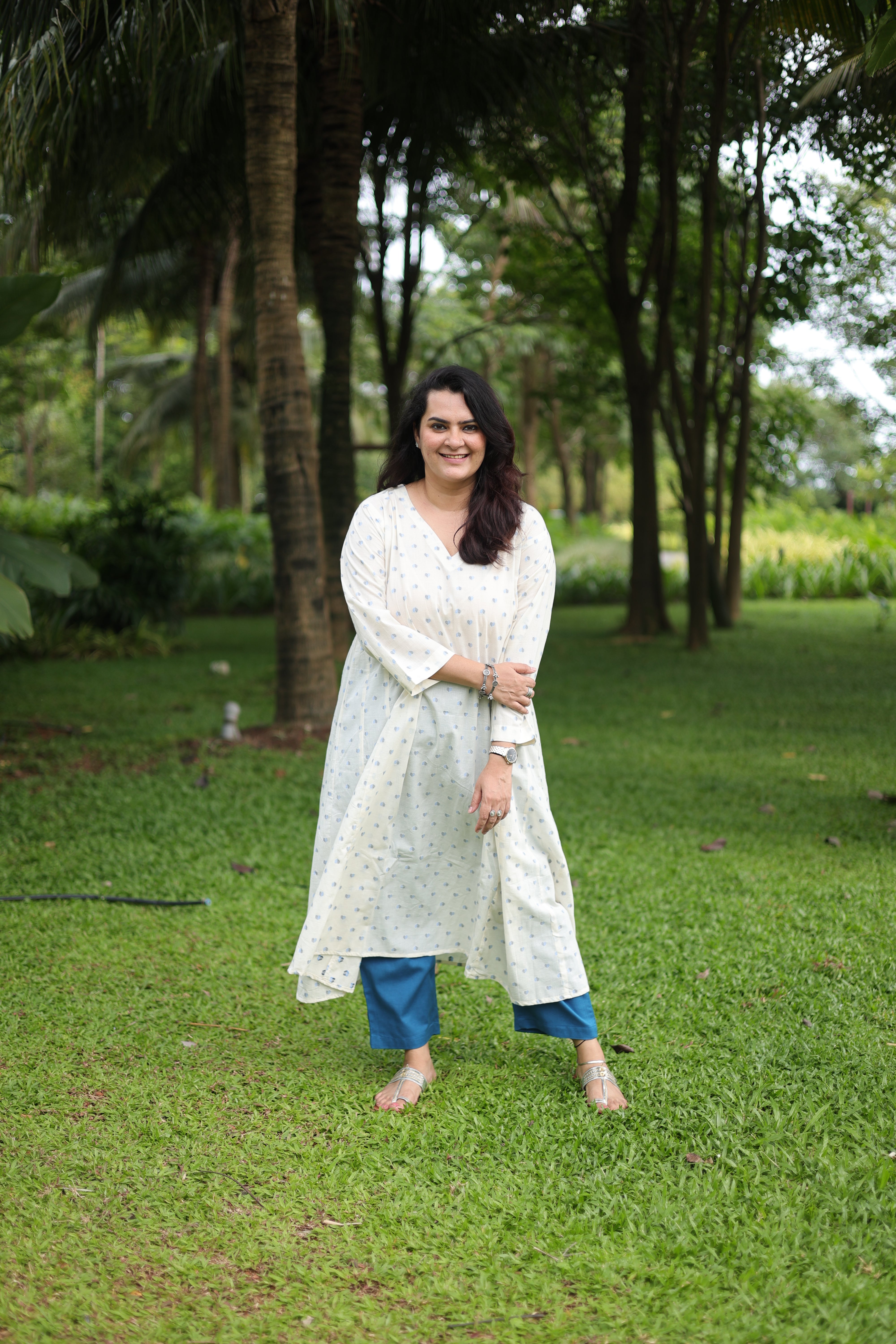 Heart & Hues Choga Set - Blue