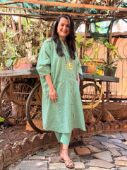 Gingham Garden Antifit Set - Green