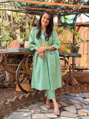 Gingham Garden Antifit Set - Green