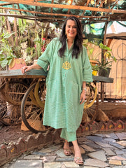 Gingham Garden Antifit Set - Green