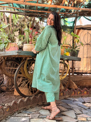 Gingham Garden Antifit Set - Green