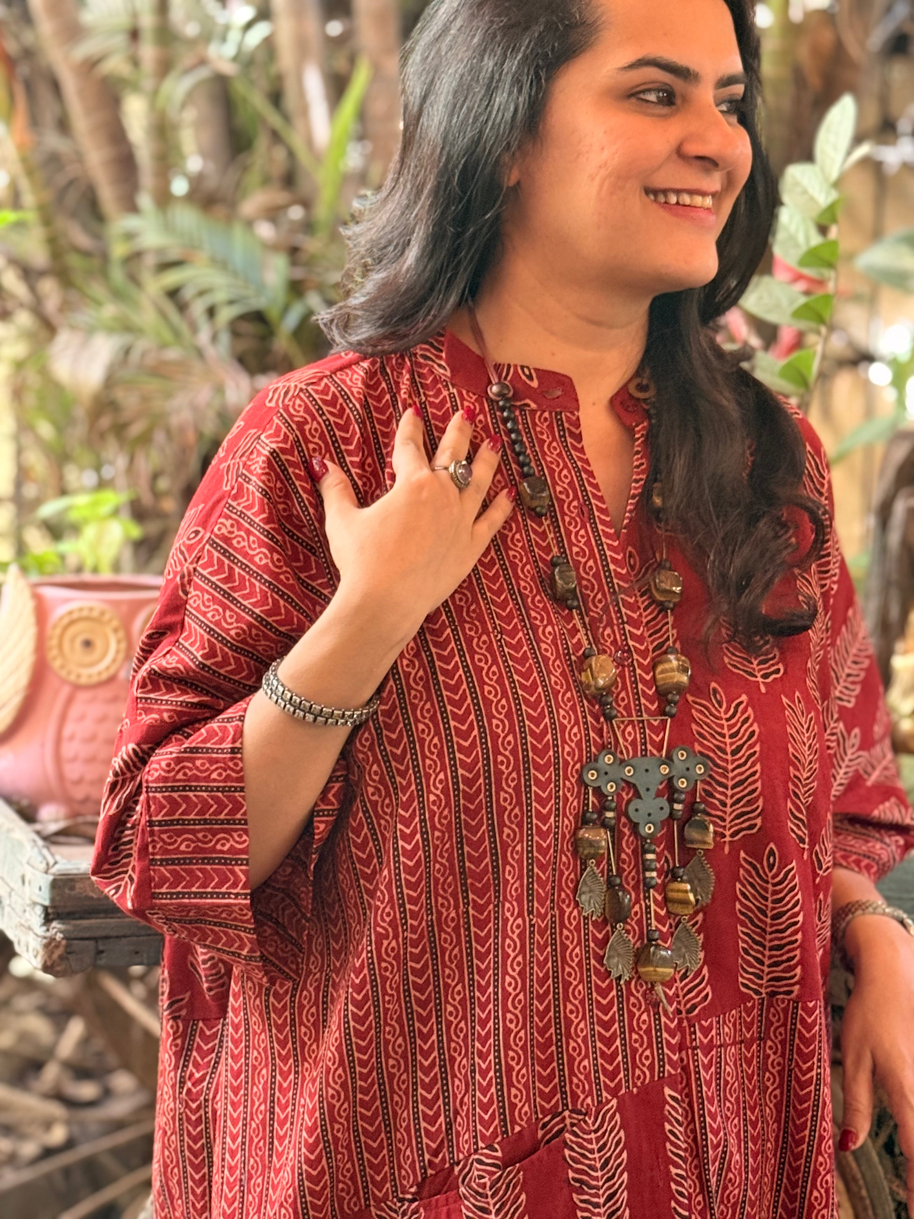 Ajrak Antifit - Red