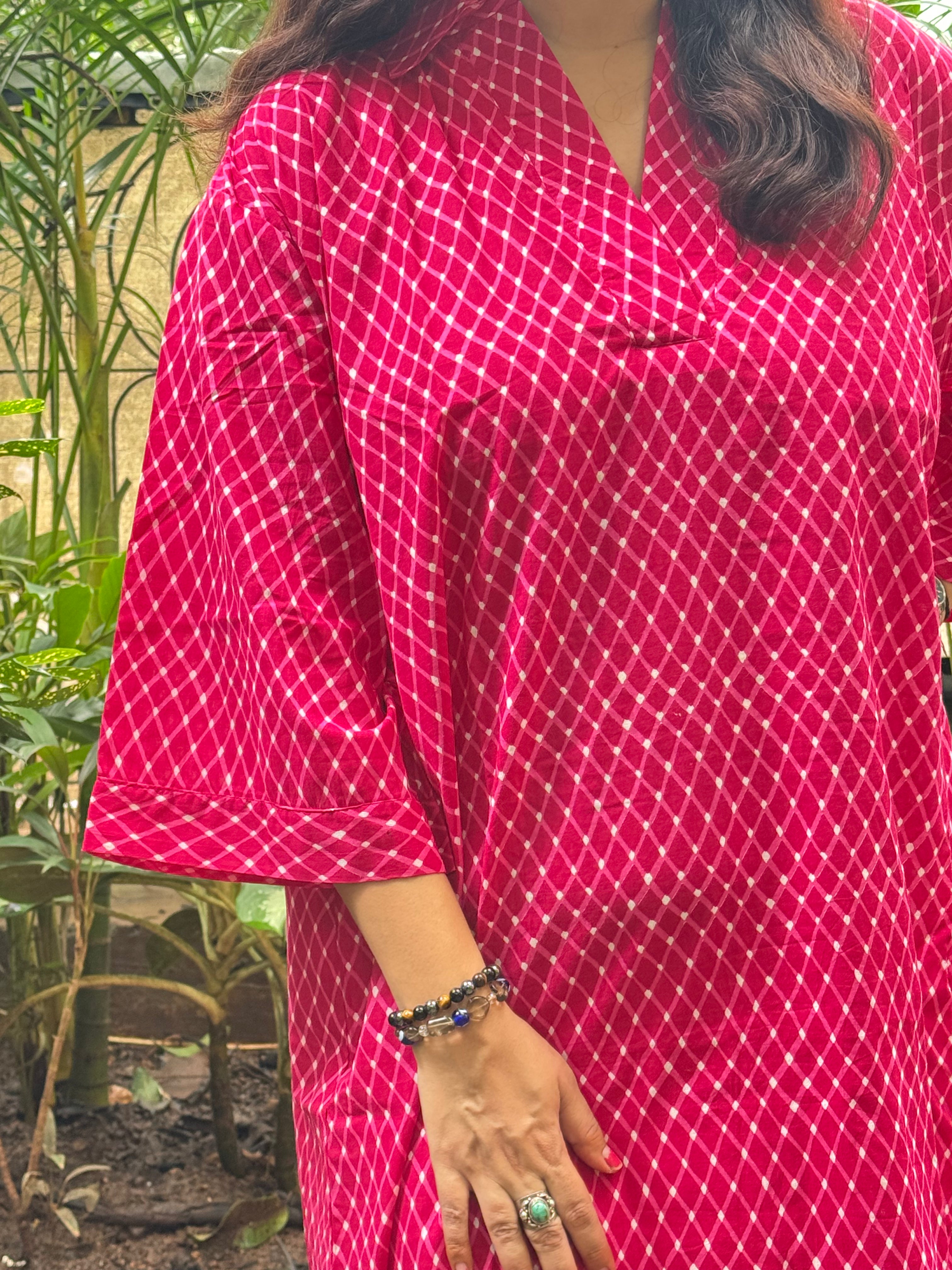 Fuchsia Lehariya Slip Dress