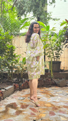 Lime Floral Slip Dress