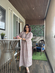 Grey Floral Lounge Dress