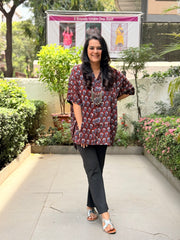 Meher Kaftan Shirt - Wine