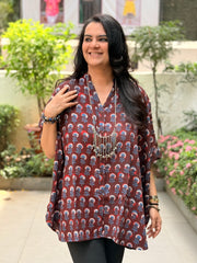 Meher Kaftan Shirt - Wine