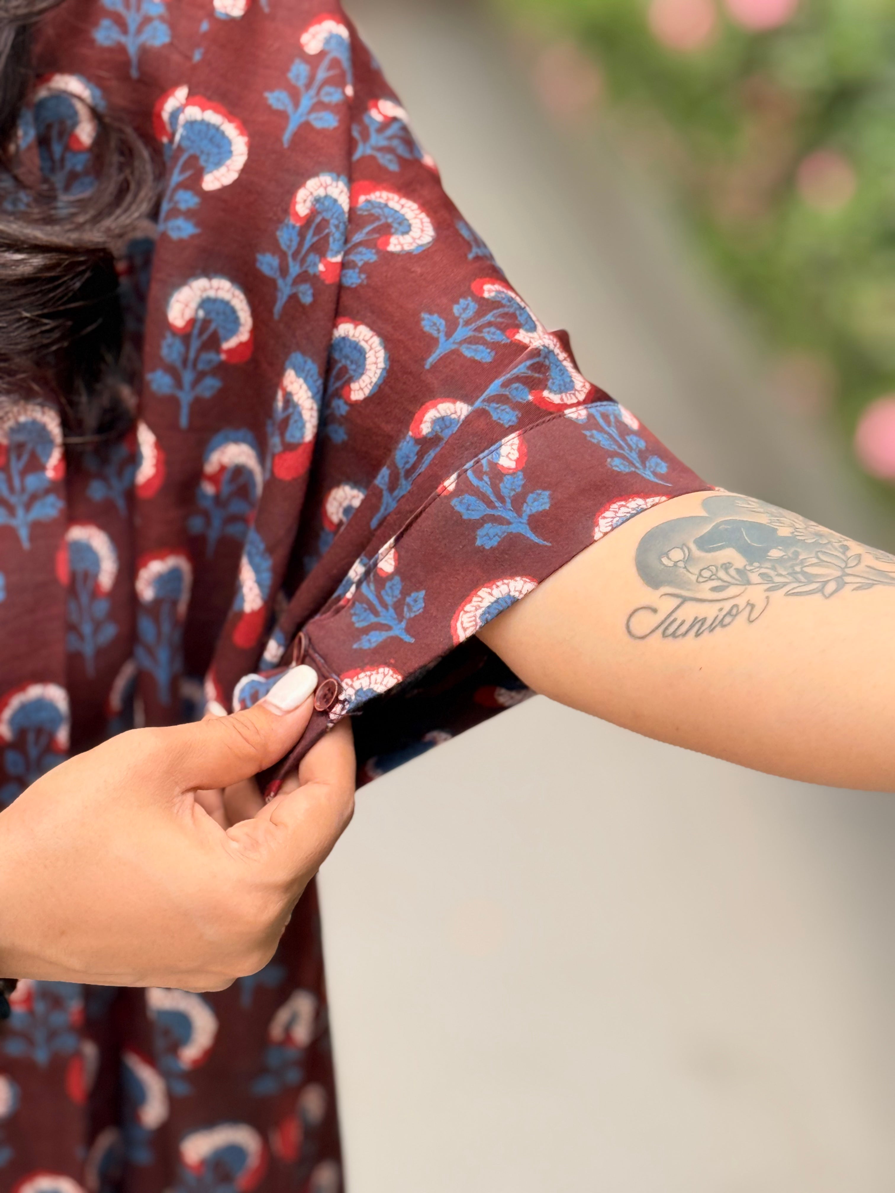 Meher Kaftan Shirt - Wine