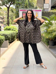 Meher Kaftan Shirt - Black