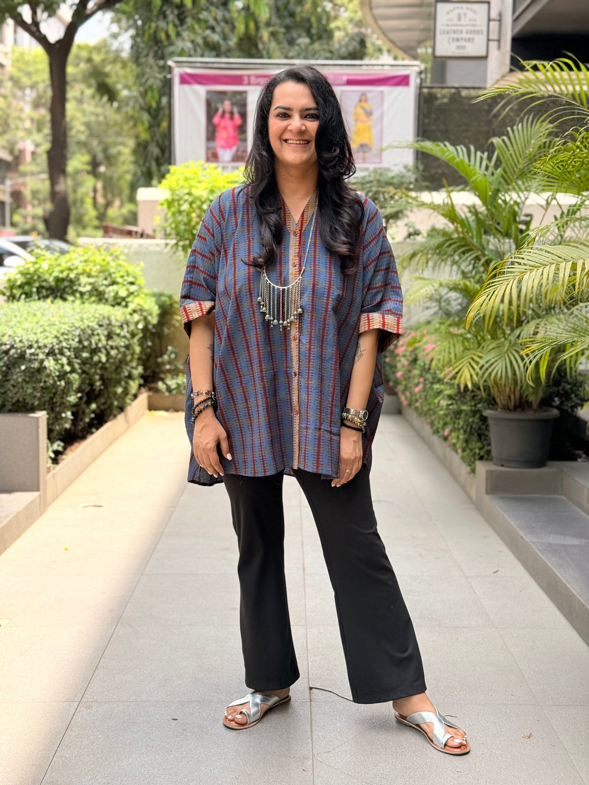 Earthsong Kaftan Shirt - Blue