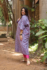 Tri-Flower Antifit Kaftan Kurta