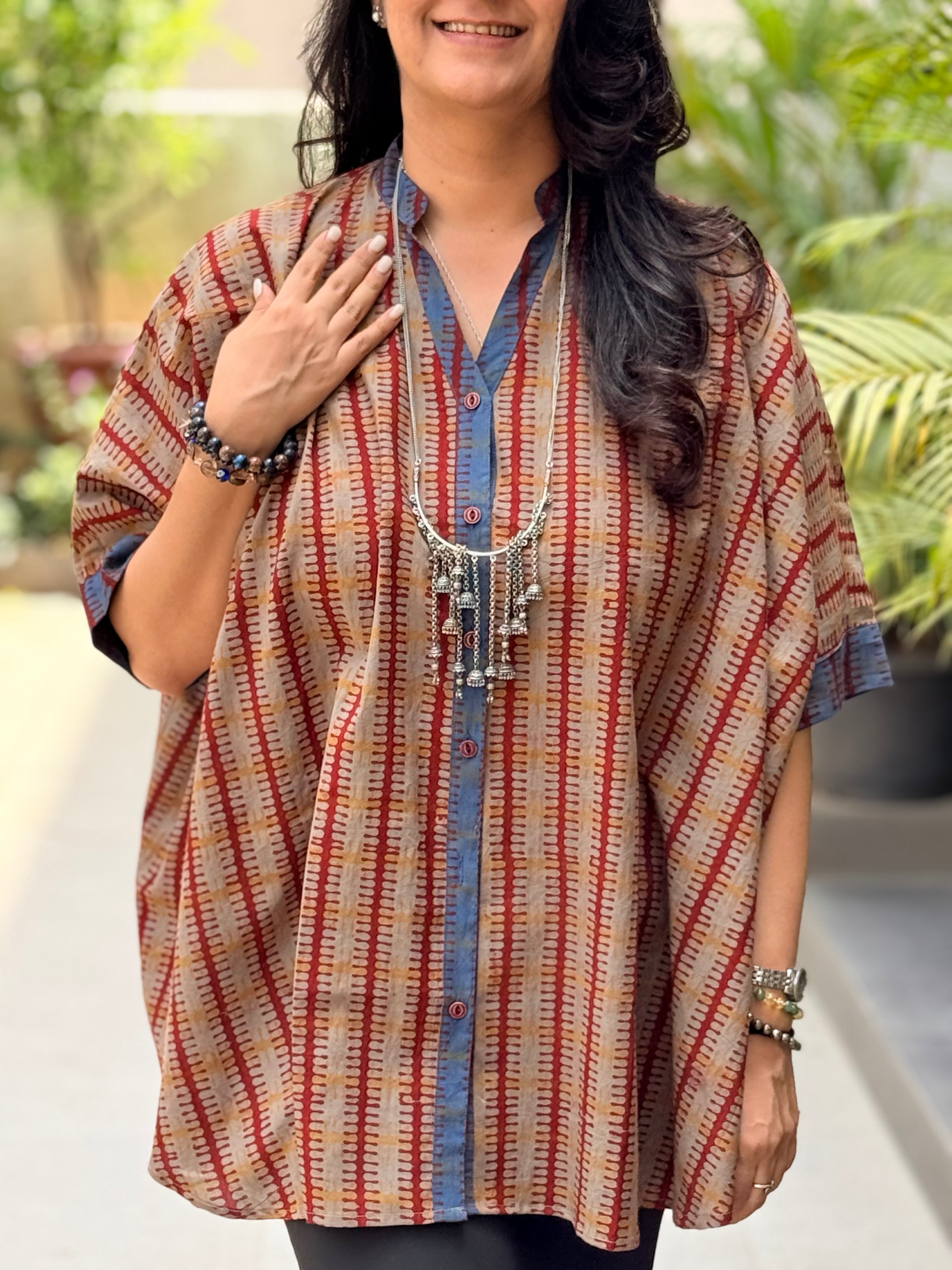 Earthsong Kaftan Shirt - Slate