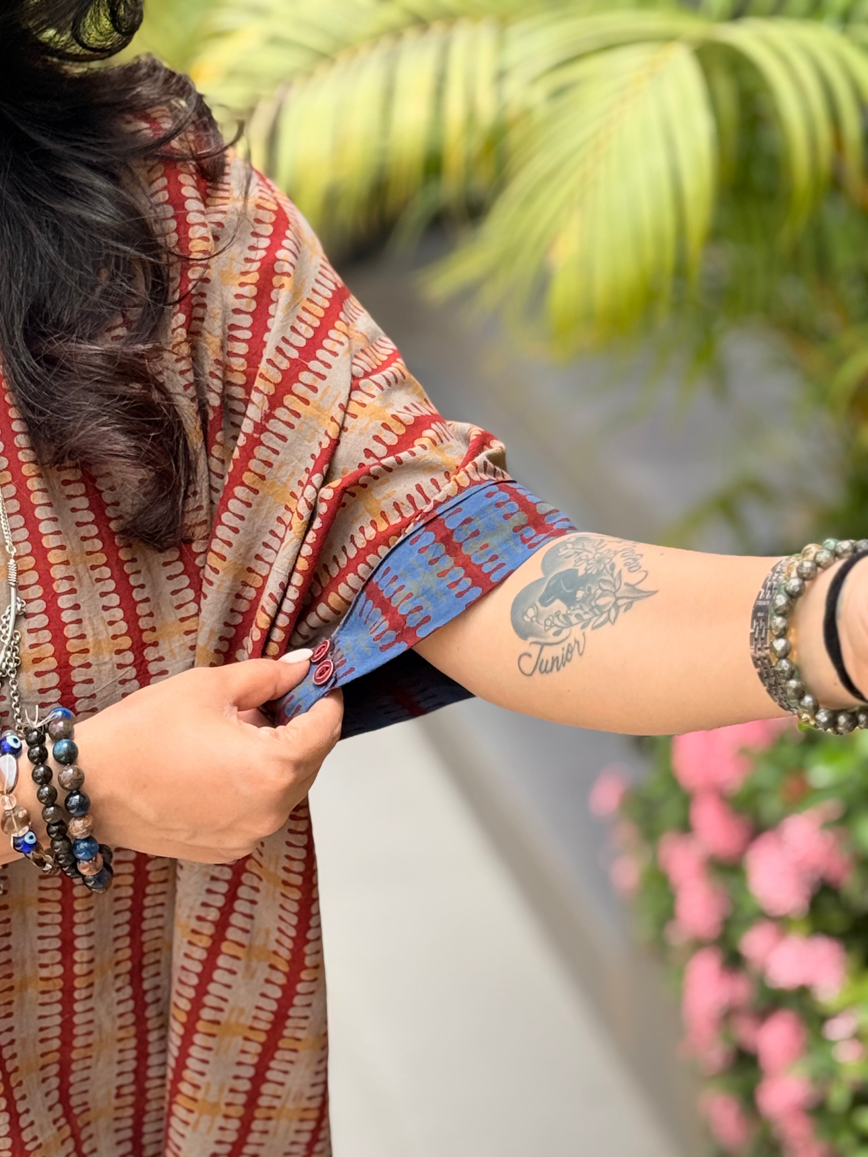 Earthsong Kaftan Shirt - Slate