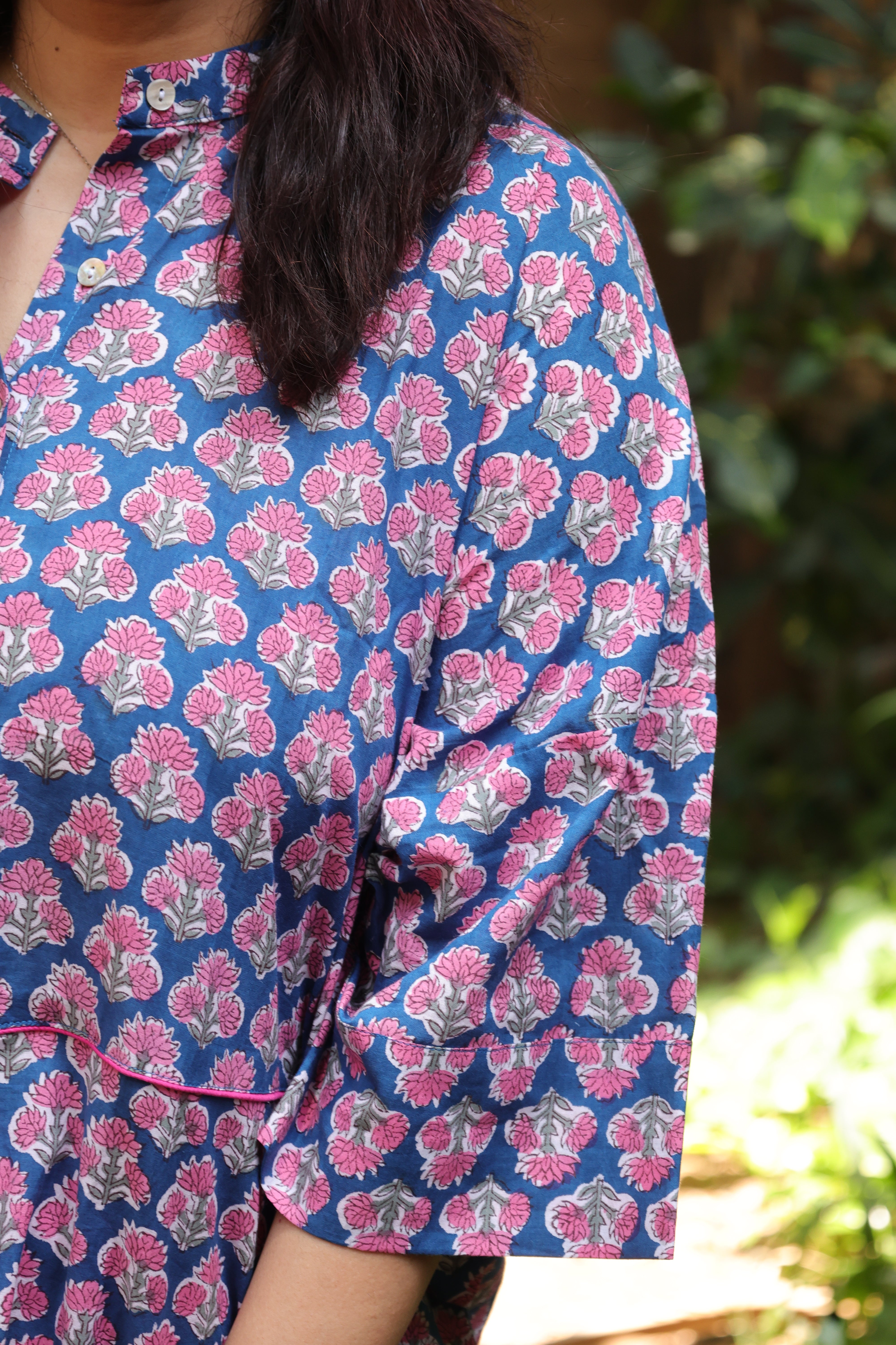 Tri-Flower Antifit Kaftan Kurta