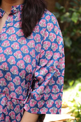 Tri-Flower Antifit Kaftan Kurta