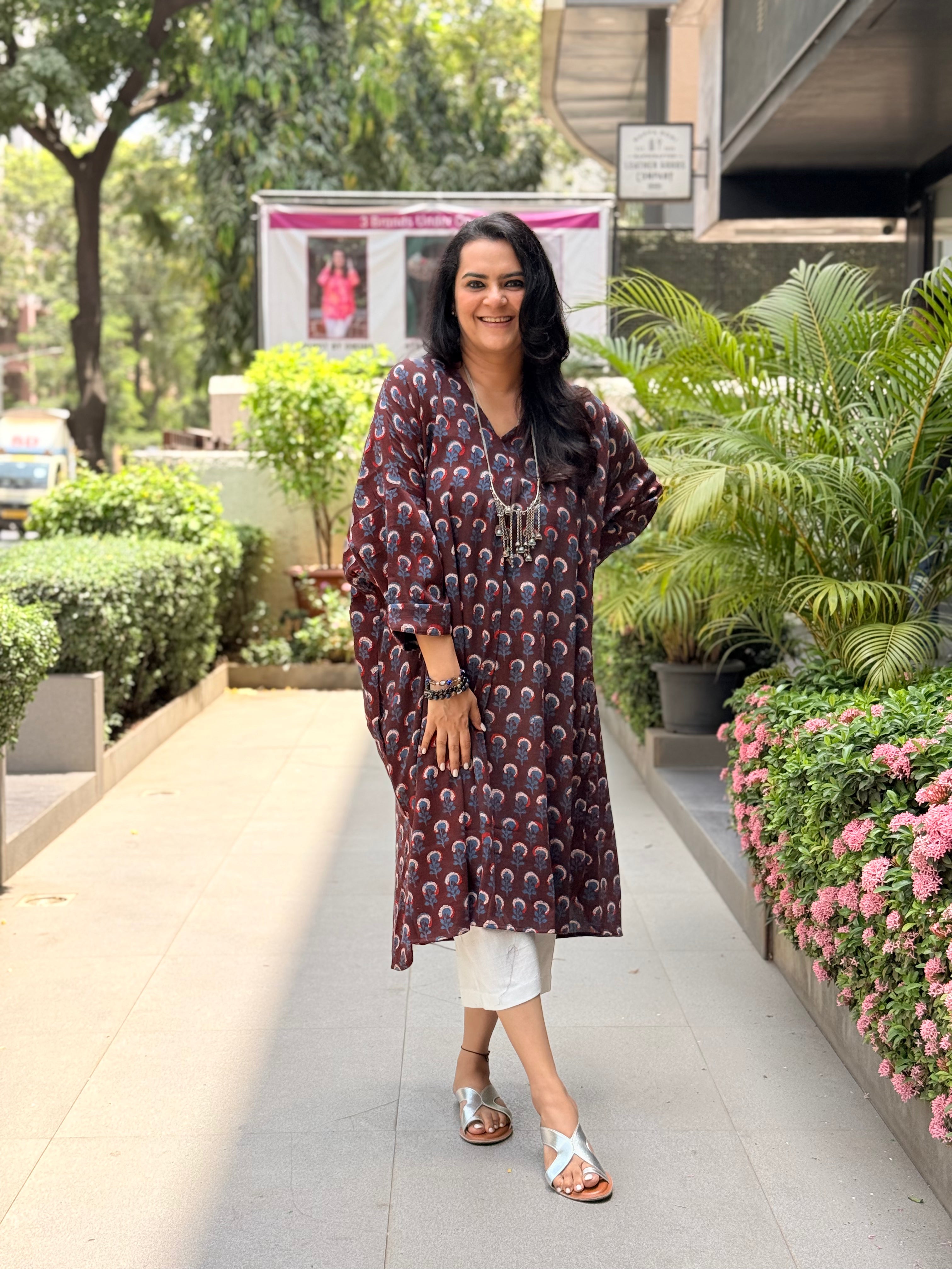 Meher Kaftan Kurta - Wine