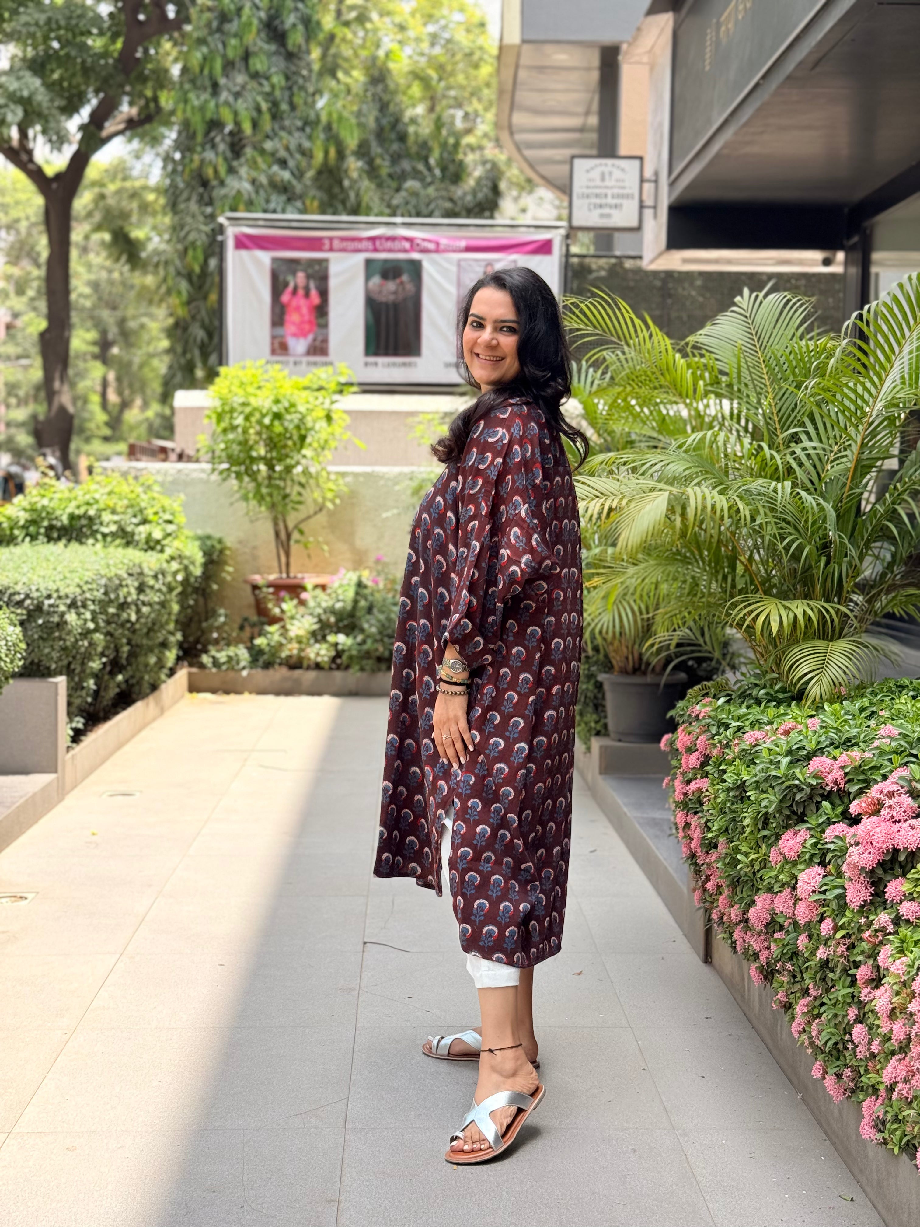 Meher Kaftan Kurta - Wine