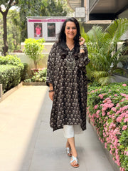 Meher Kaftan Kurta - Black
