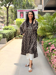 Meher Kaftan Kurta - Black