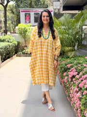 Saffron Breeze Kaftan Kurta