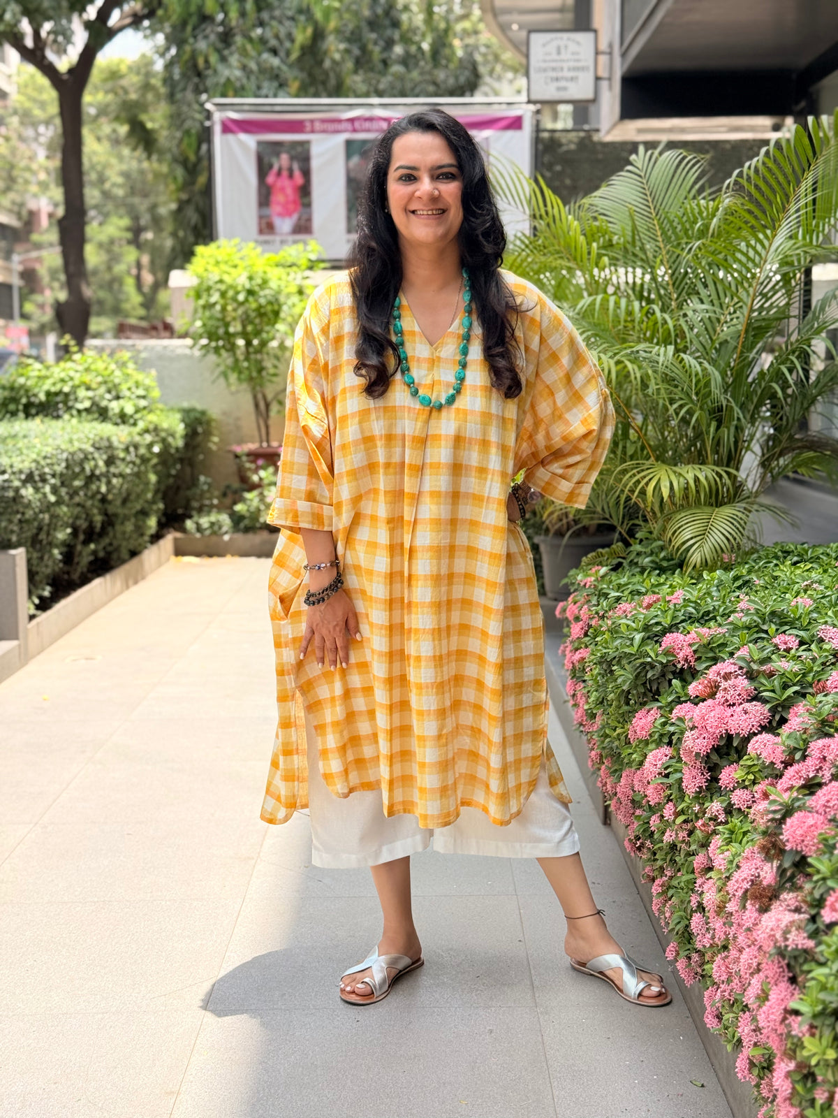 Saffron Breeze Kaftan Kurta