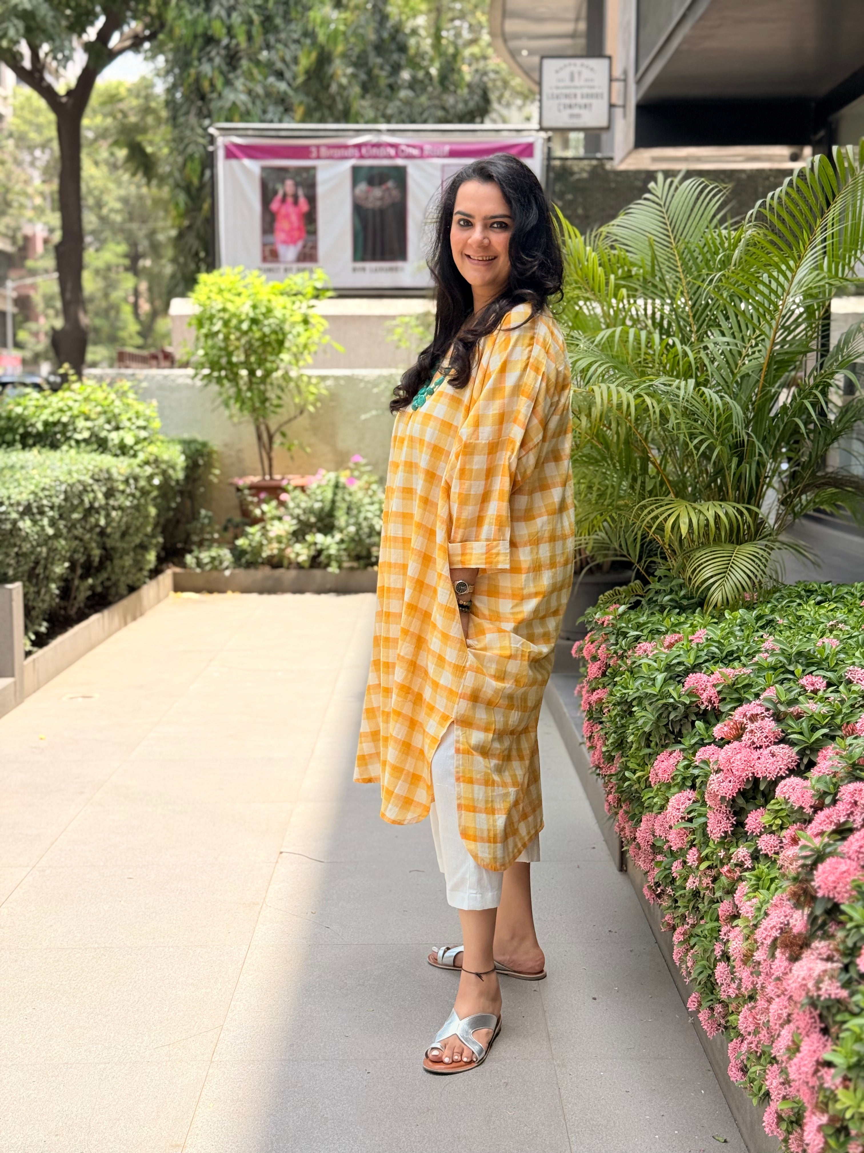 Saffron Breeze Kaftan Kurta