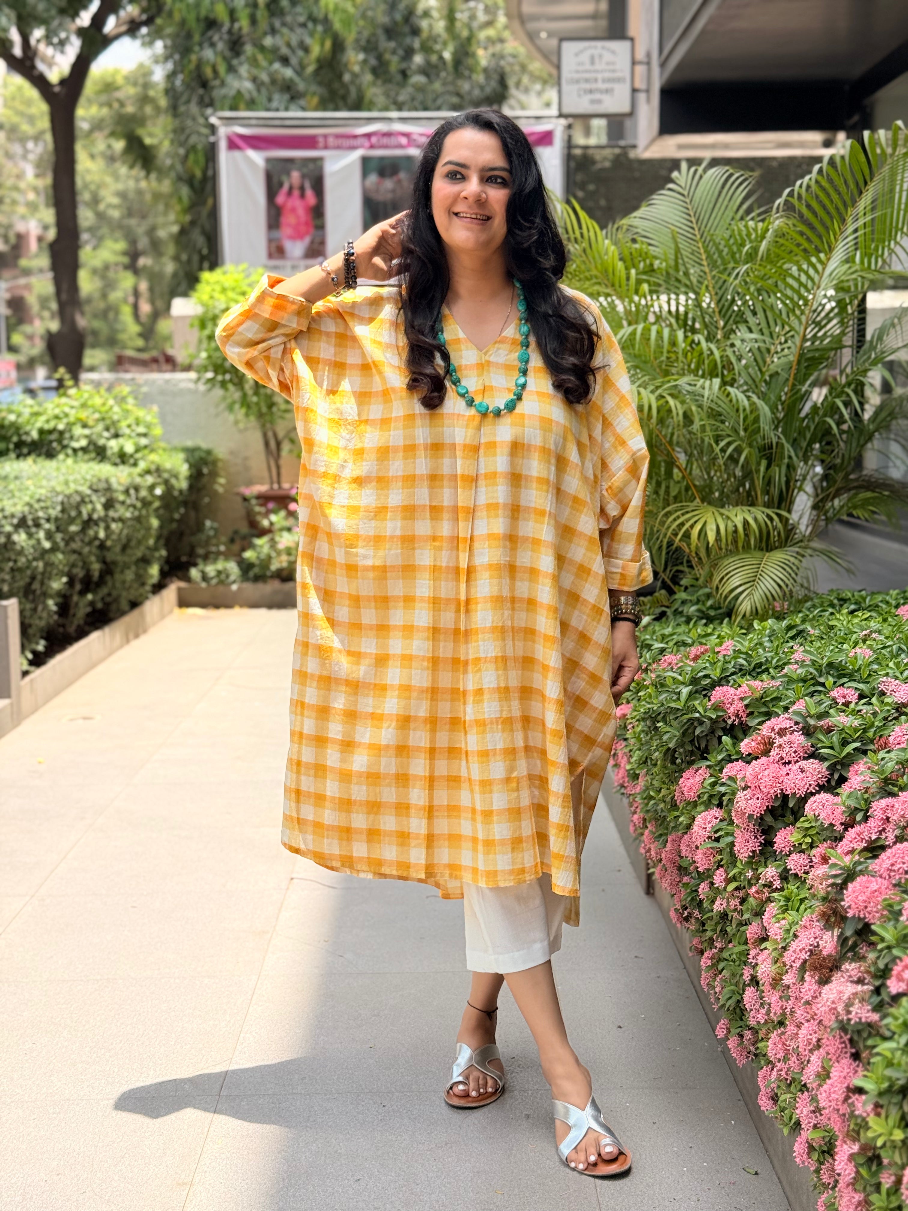 Saffron Breeze Kaftan Kurta