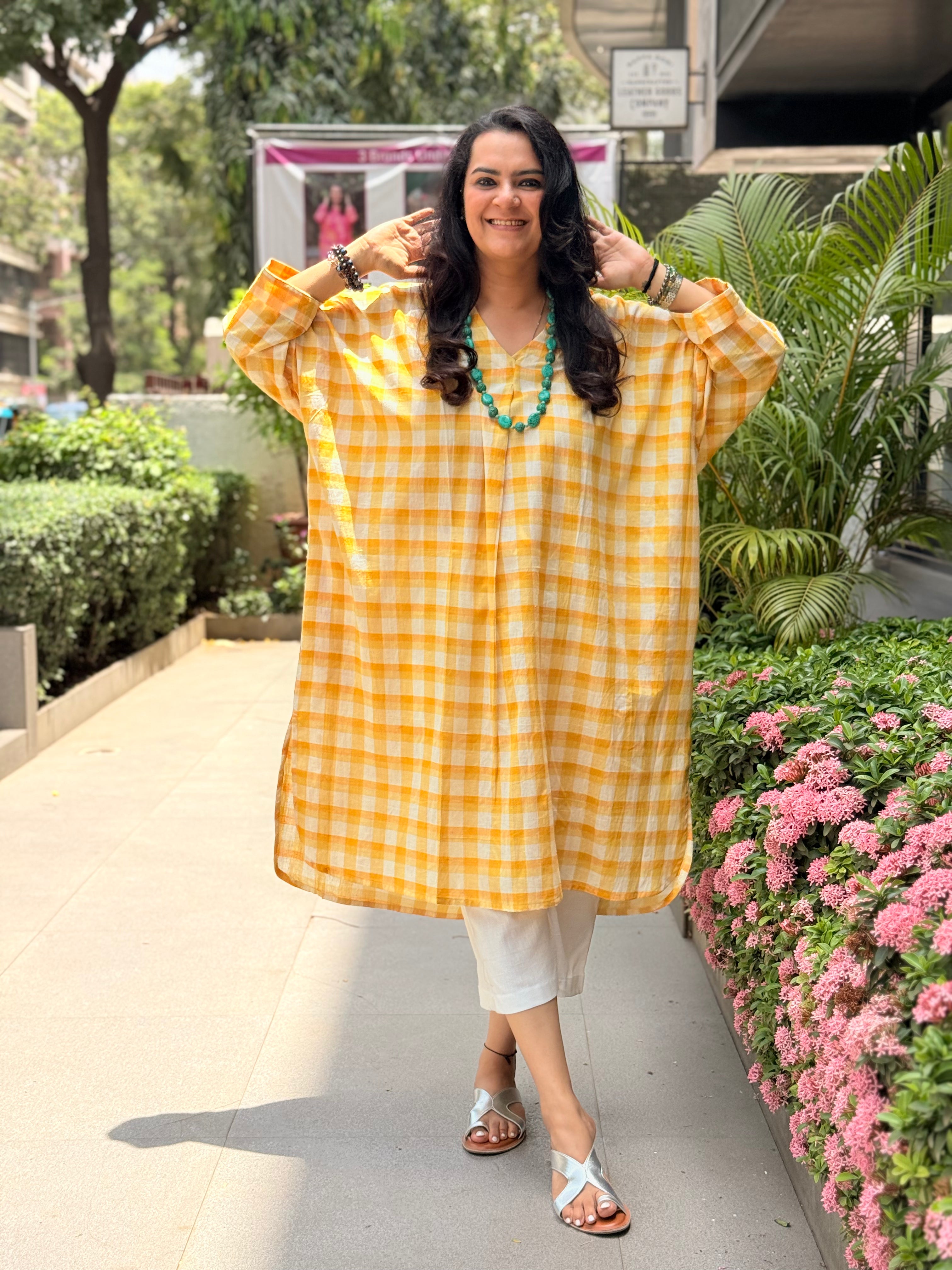 Saffron Breeze Kaftan Kurta