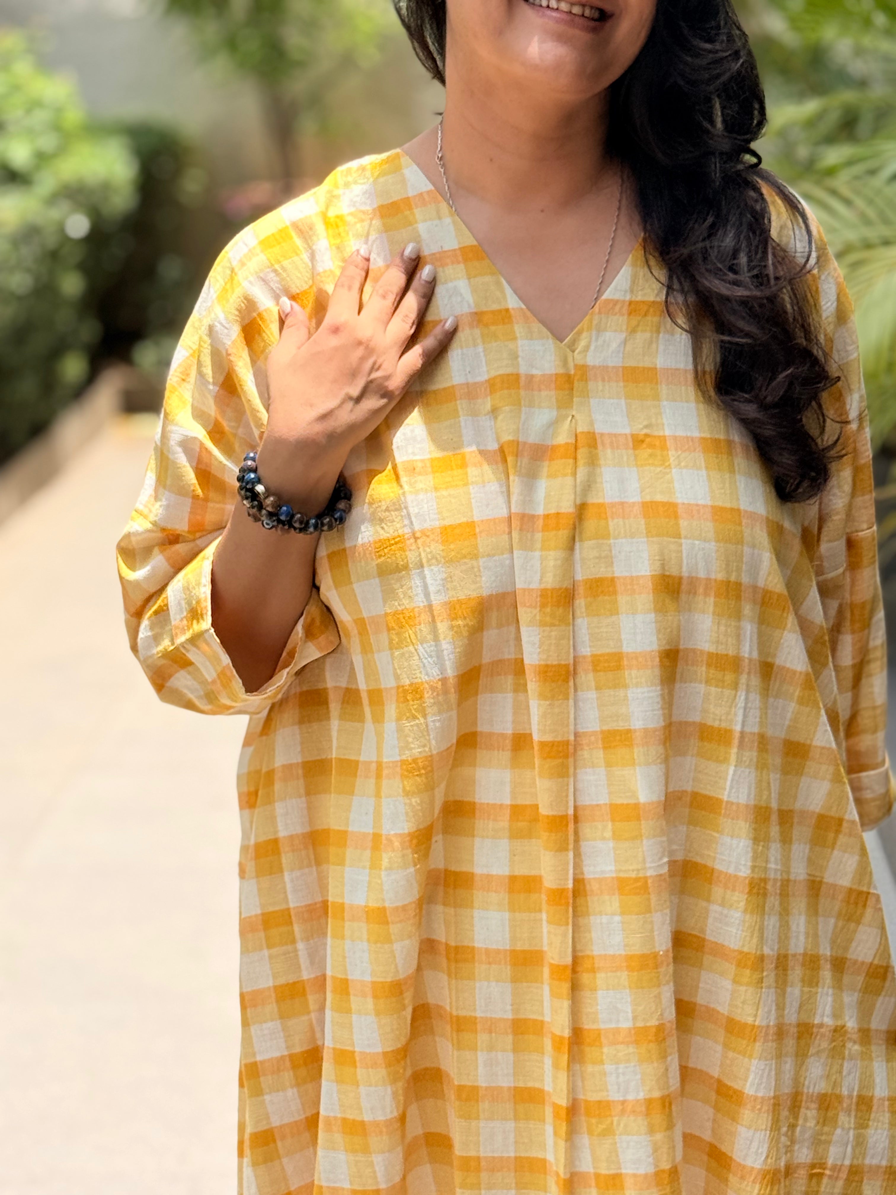 Saffron Breeze Kaftan Kurta