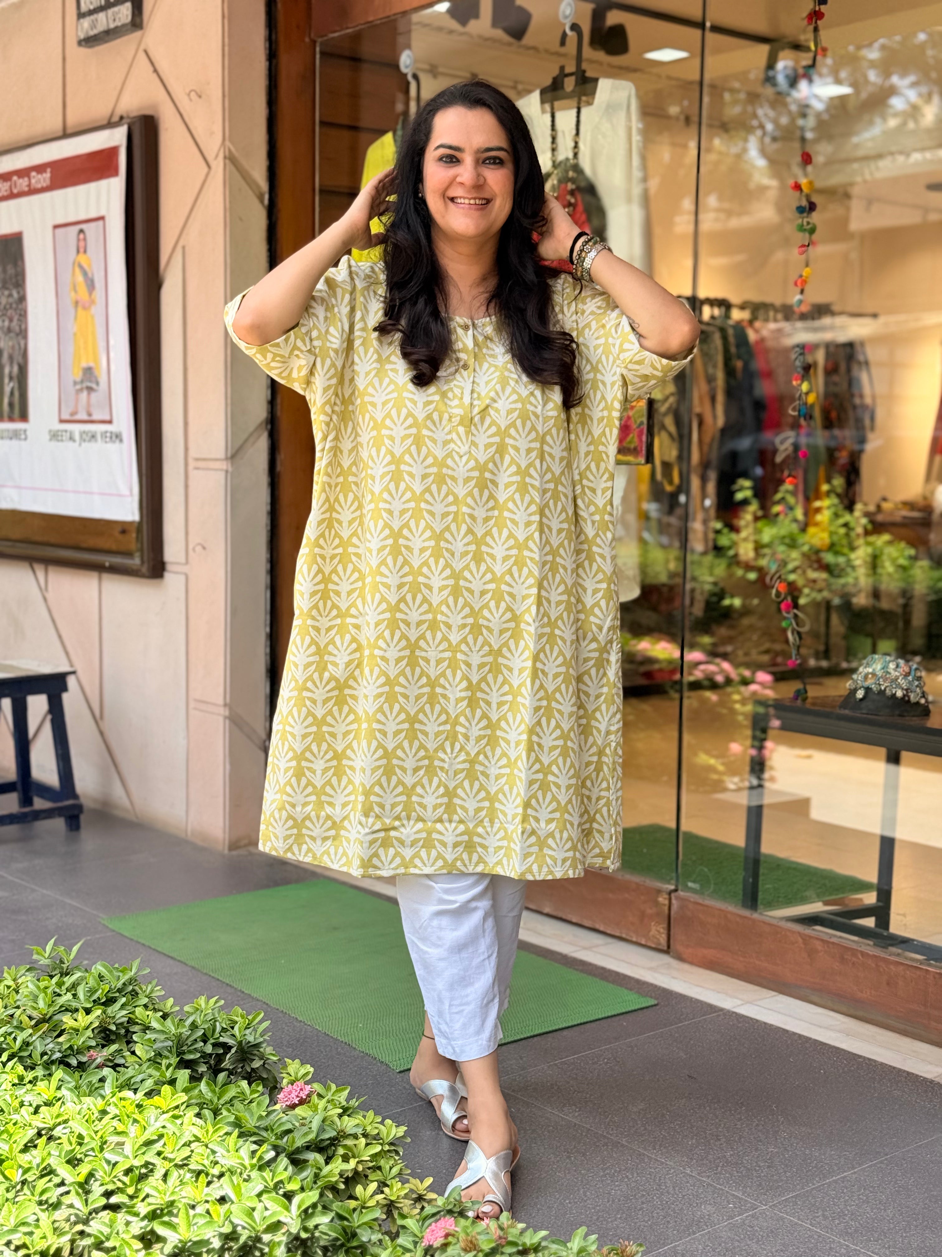 Sukoon Kurta - Lemon