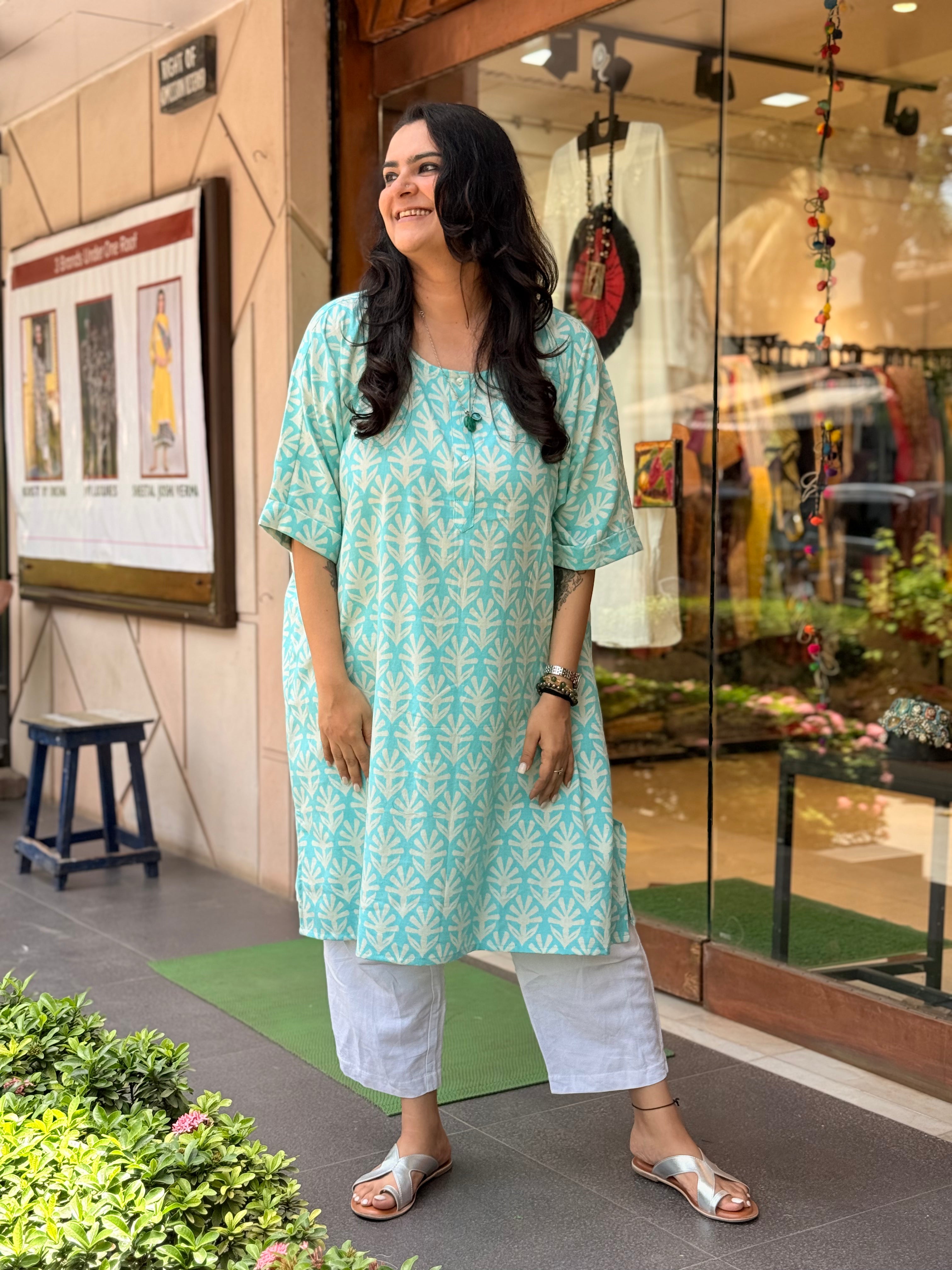 Sukoon Kurta  - Sky Blue