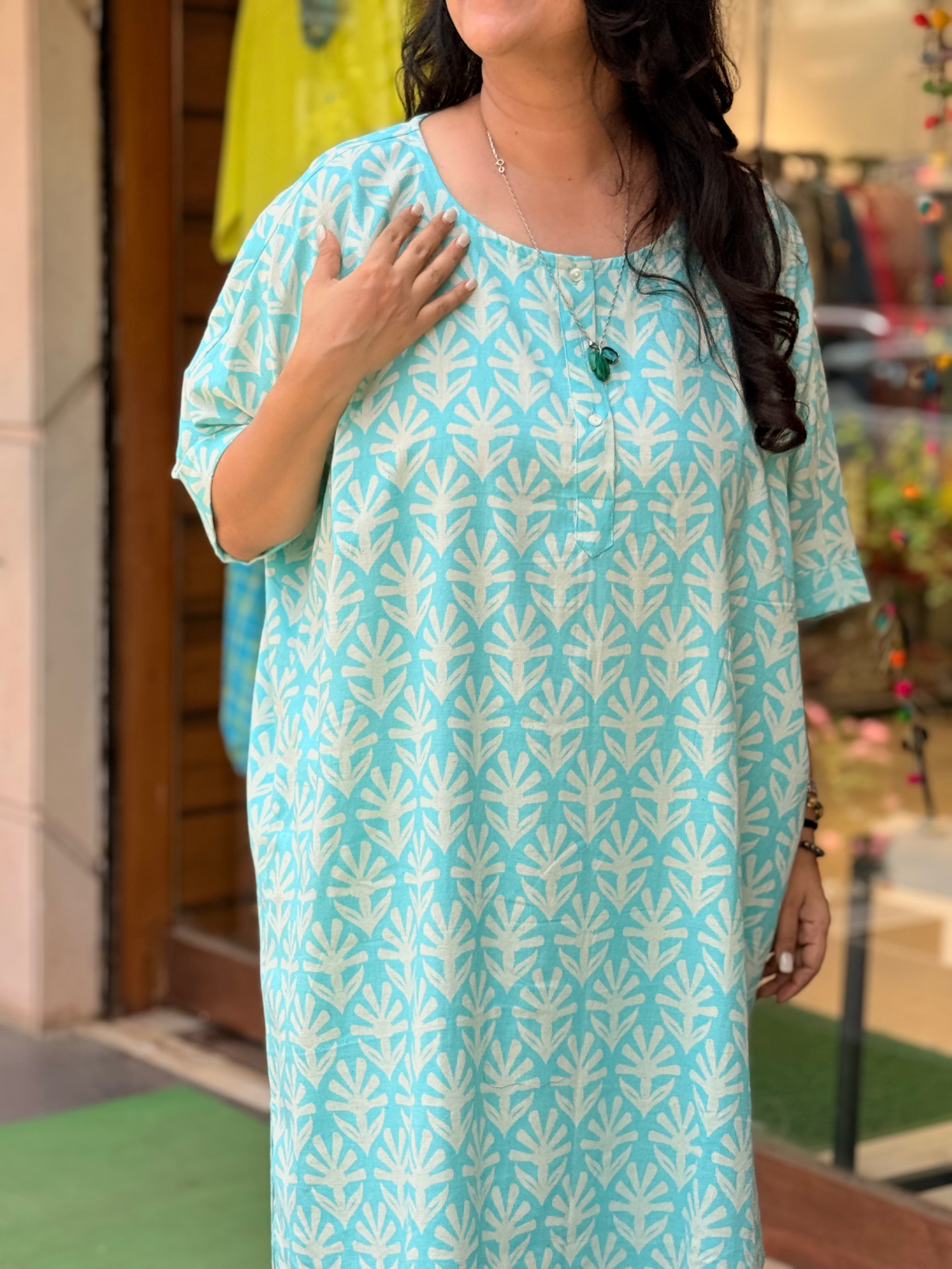 Sukoon Kurta  - Sky Blue