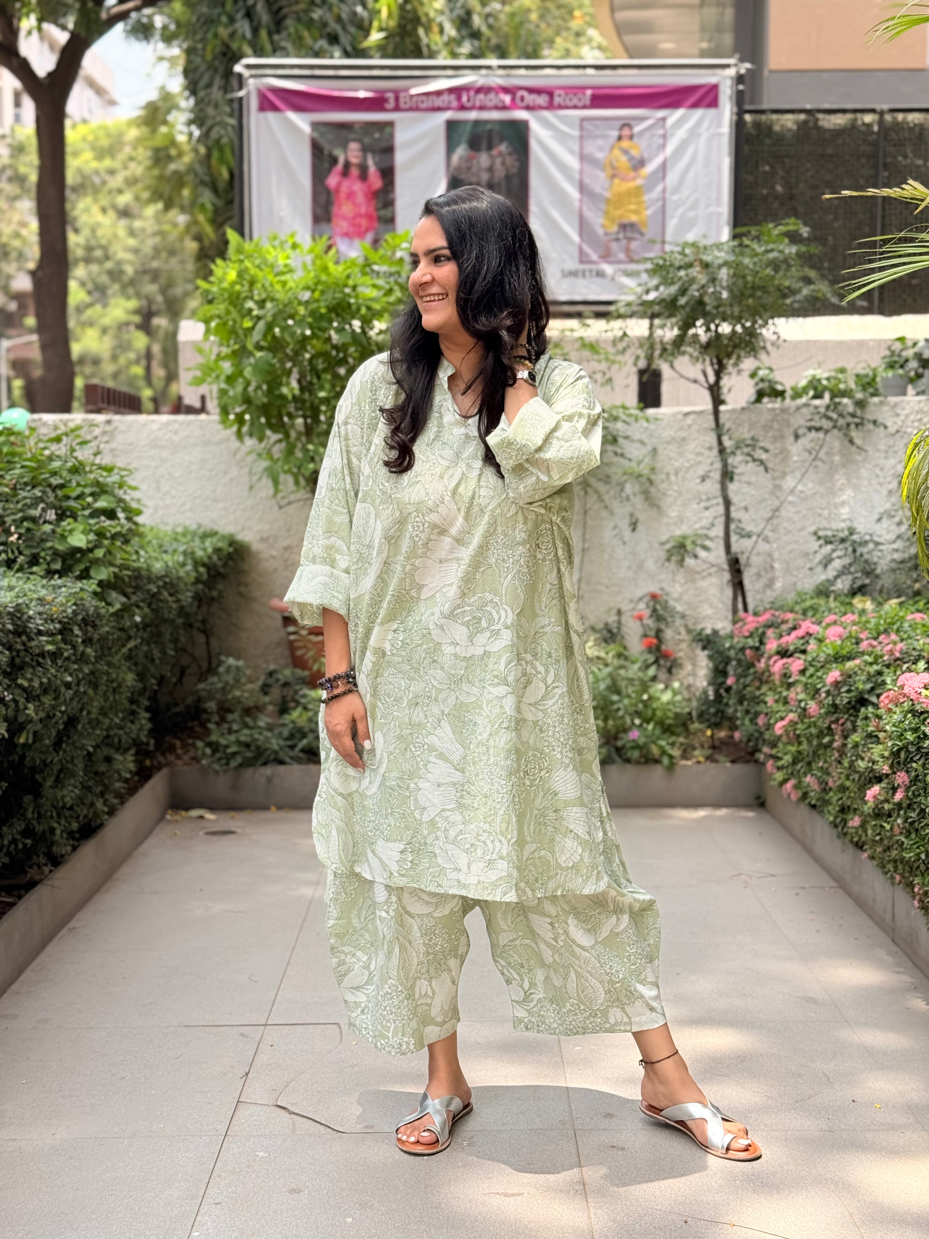 Cotton Calm Edit - Mint Floral