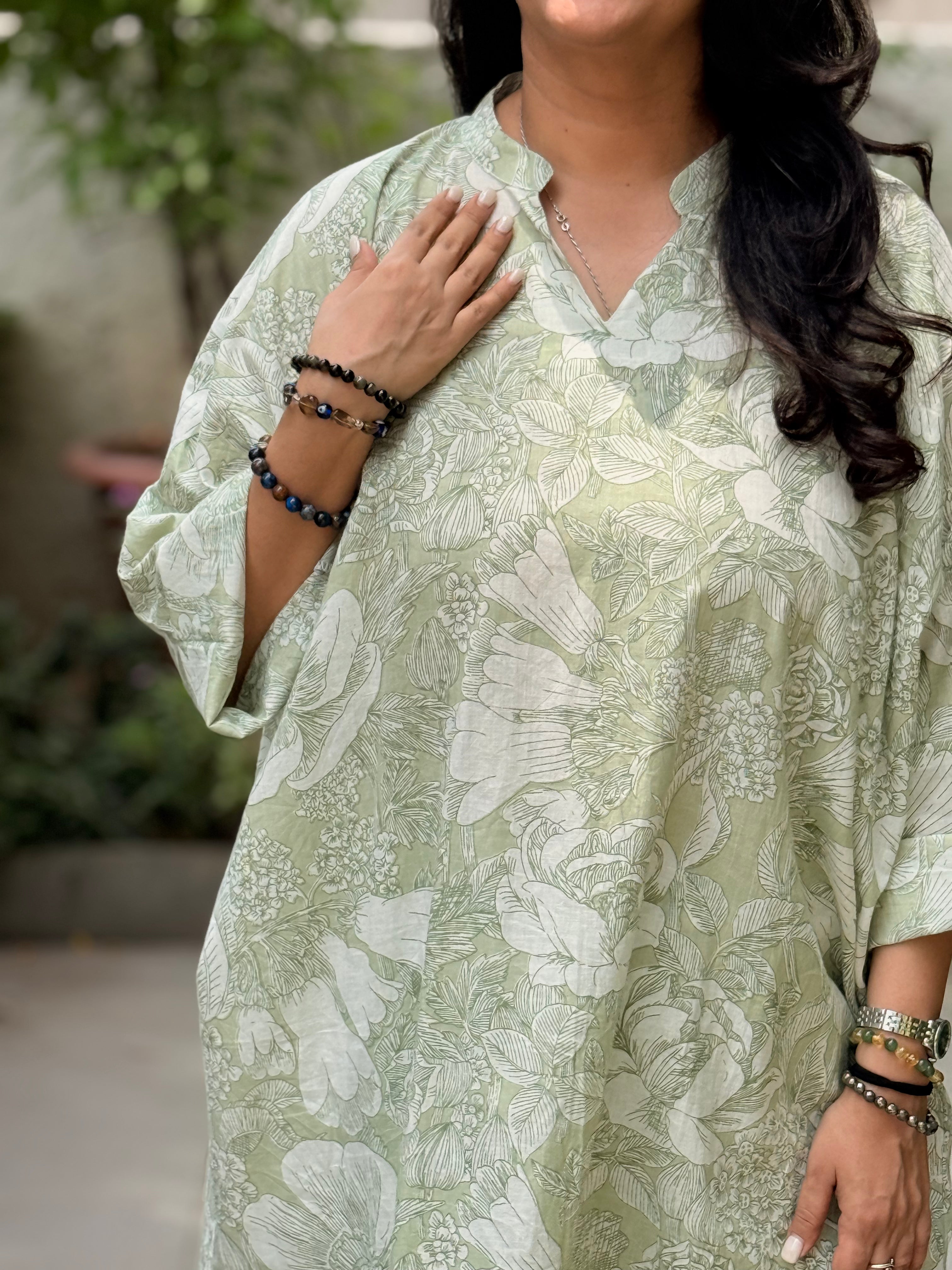 Cotton Calm Edit - Mint Floral