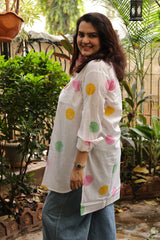 Polka Antifit High Low Shirt