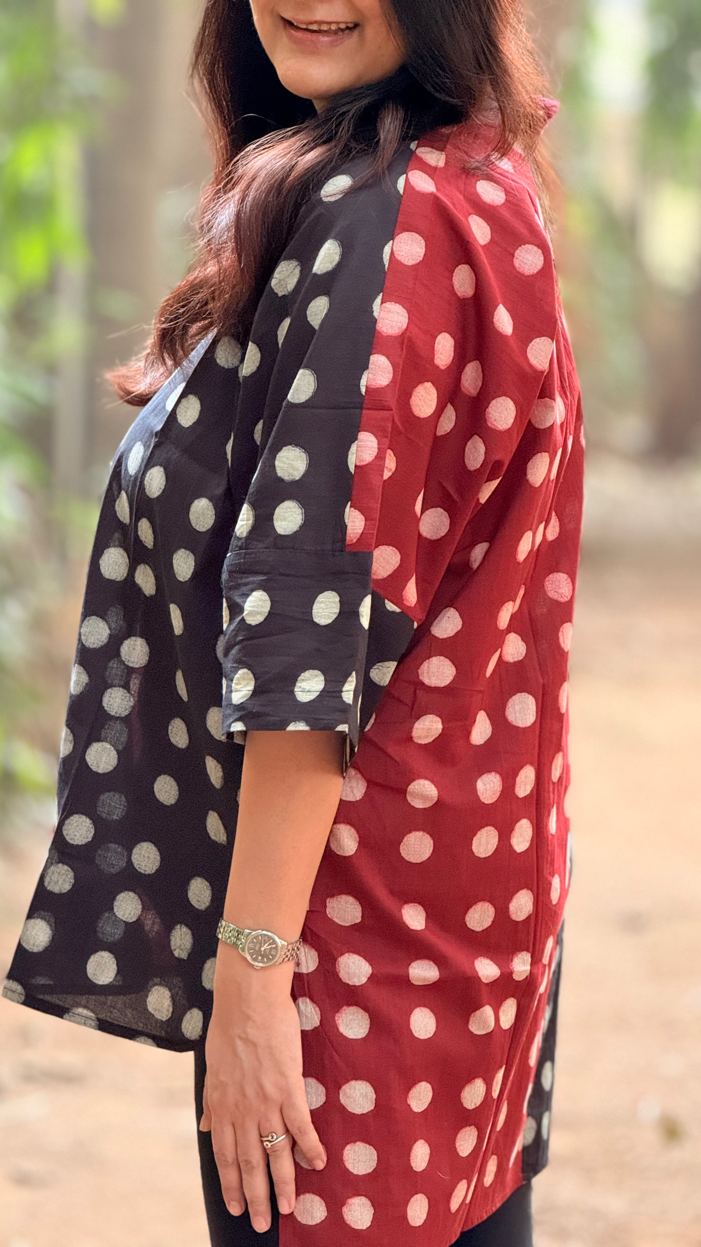Dual Dot Antifit Shirt Red Black