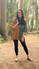 Dual Dot Antifit Shirt Mustard Green