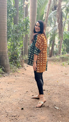 Dual Dot Antifit Shirt Mustard Green